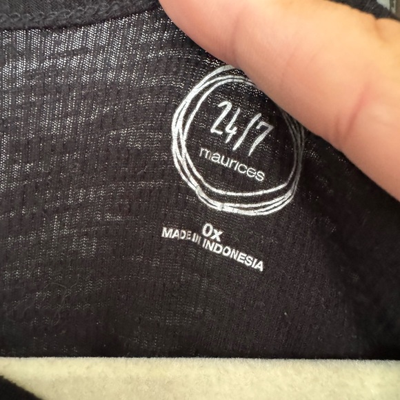 Maurice’s 24/7 Black Ribbed Tee Size XL - Picture 4 of 5